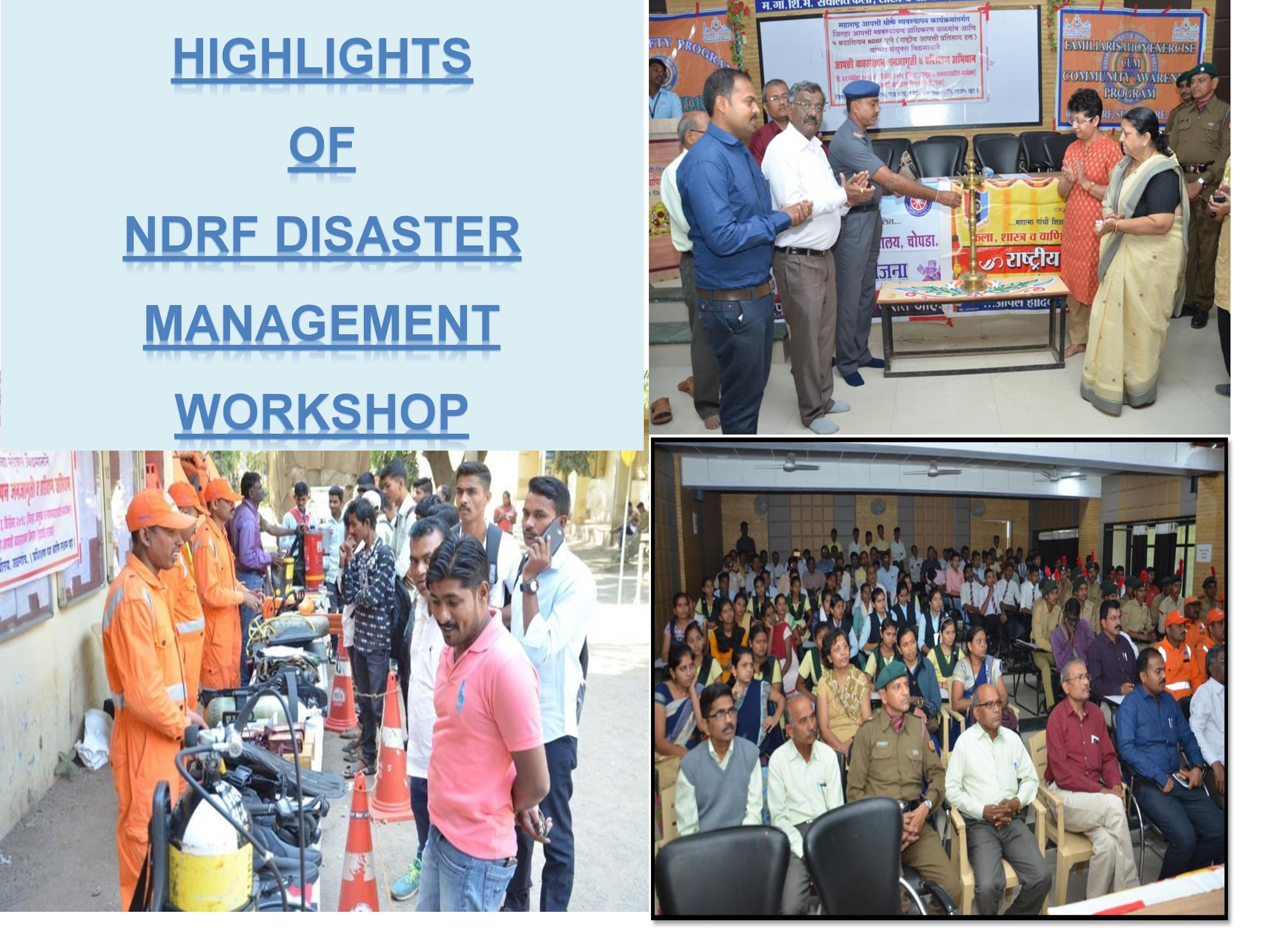 Disaster Management Workshop by NDRF Team